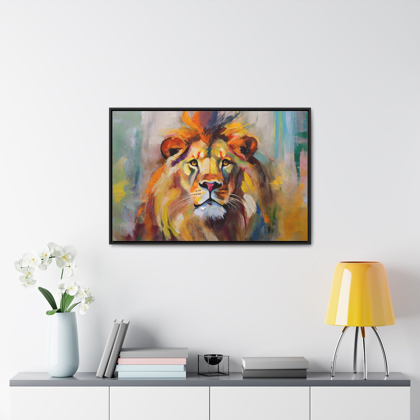 Lion, Digital Oil Painting, Wall Art
